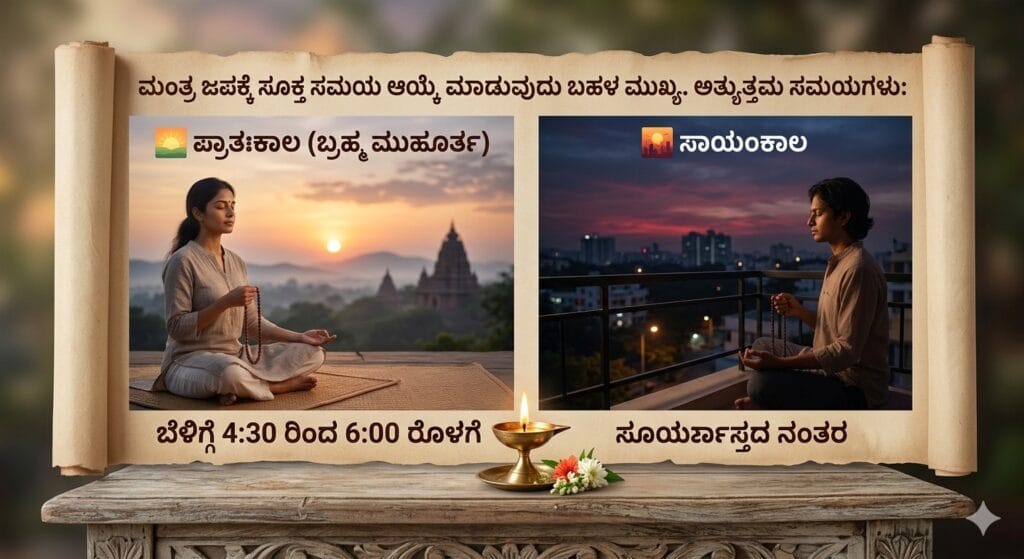 ಮಂತ್ರ ಜಪಕ್ಕೆ ಸೂಕ್ತ ಸಮಯ