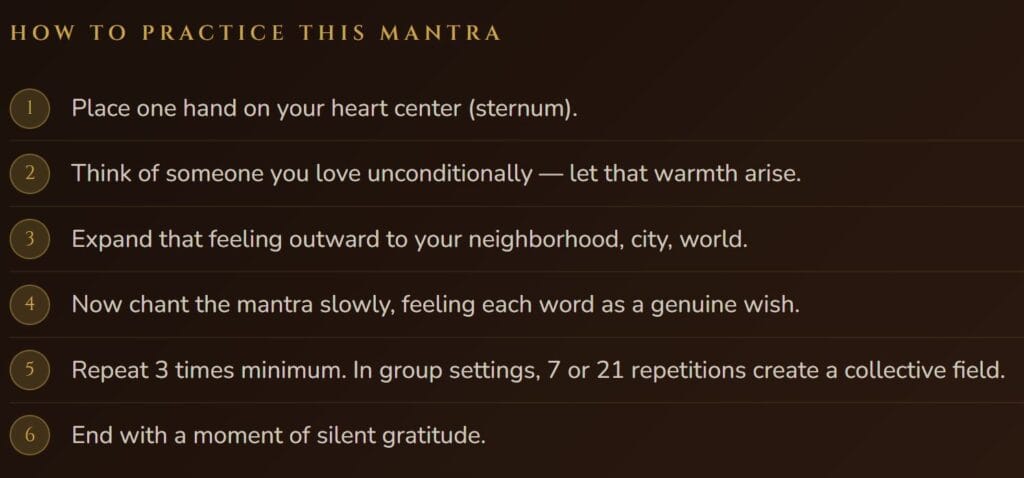 Lokah Samastah Sukhino Bhavantu